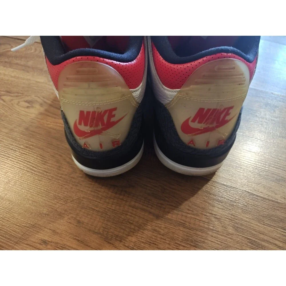Nike Air Jordan 3 Retro Denim SE Fire Red 2020 Size Men's 9 Used Sneakers